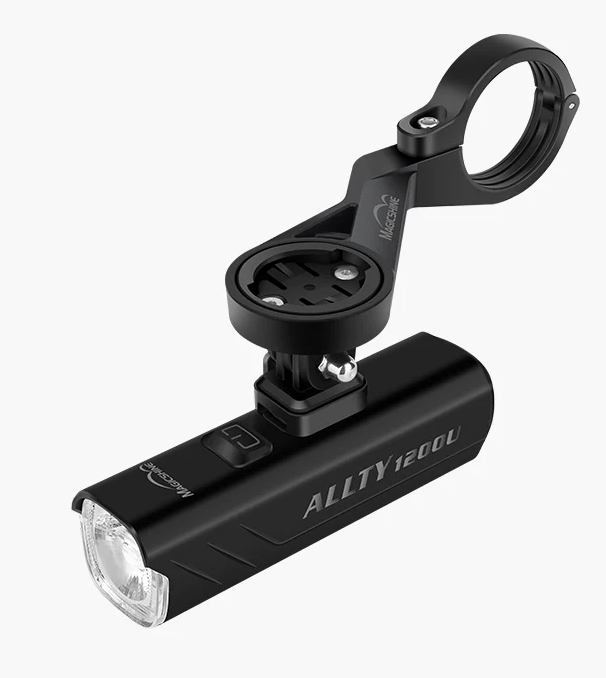 White LED front light with remote control and front support USB-C Magicshine Allty 1200u handlebar