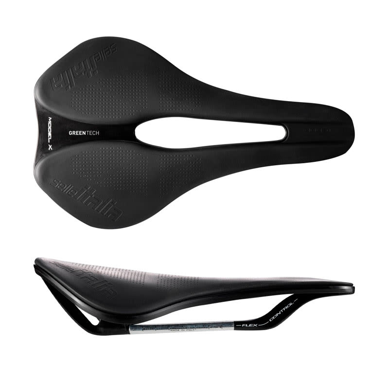 Saddle 145x245mm MODEL X GREEN (L3) Superflow Black - 299gr