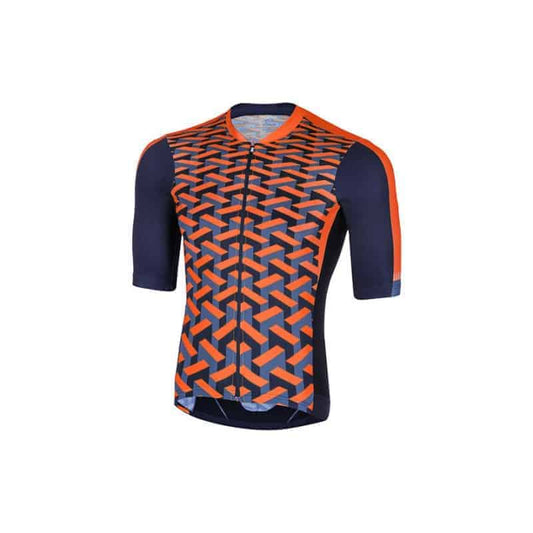 Zero RH+ Vertigo Jersey ECU0502 Cycling Shirt Orange-Blu color