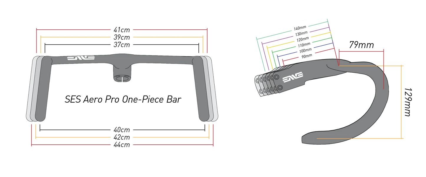 ENVE SES Aero Pro One Integrierter Lenker 37/40 cm