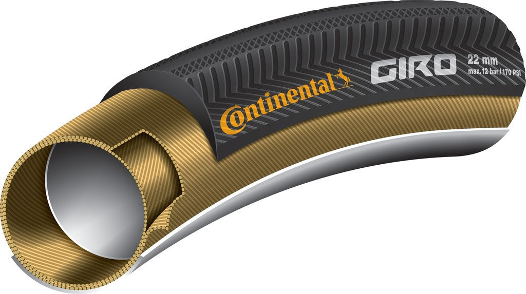 Giro continental tubular 28 "x22mm preto