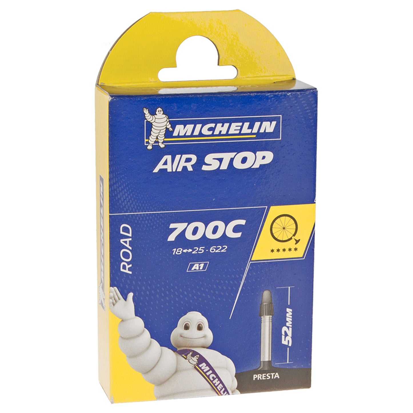 Camera D'Aria Michelin Air Stop A1 700x18/25 Valvola Presta 52mm