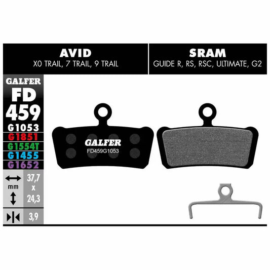 Galfer FD459G1053 SRAM -opas, G2 ja Avid X0 Trail -jarrupalat