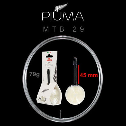 Chambre à air VTT Barbieri NXT Piuma 29x2.0/2.6 - Valve Presta 45mm